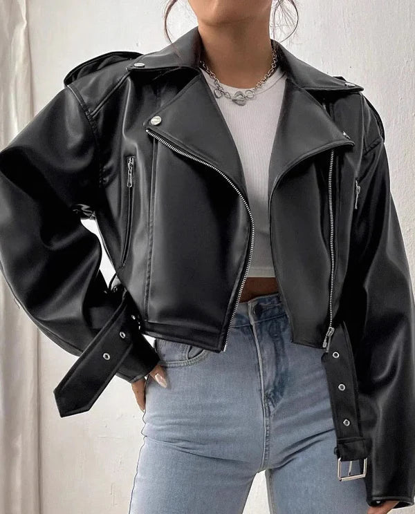 Heritage Lapel Leather Jacket