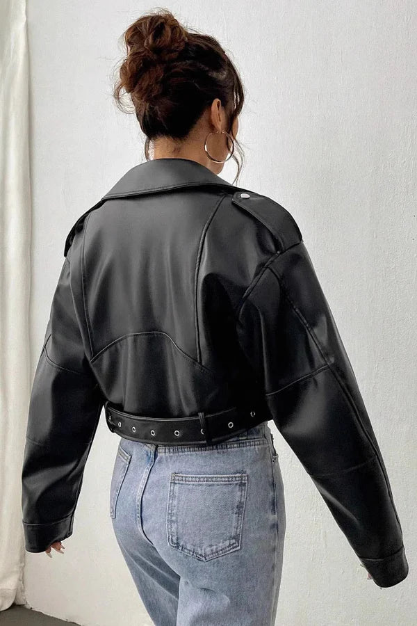 Heritage Lapel Leather Jacket