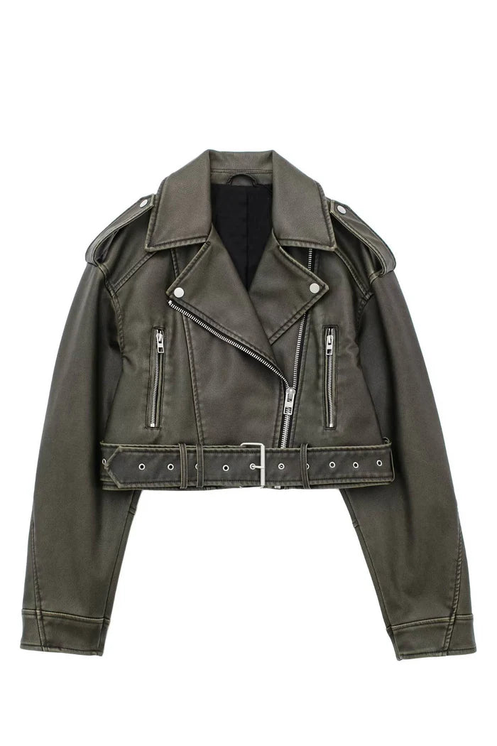 Heritage Lapel Leather Jacket