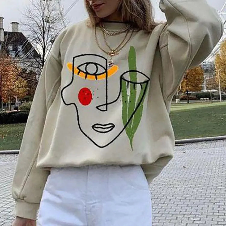 Casual Long-Sleeved Pullover Sweater