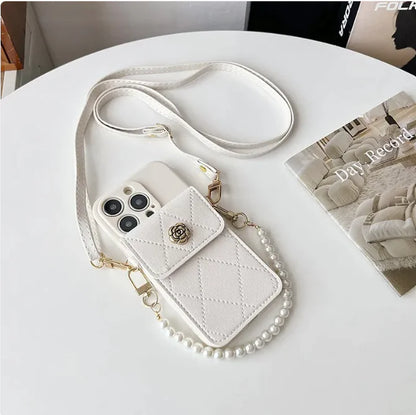 Diamond Flower Crossbody iPhone Case
