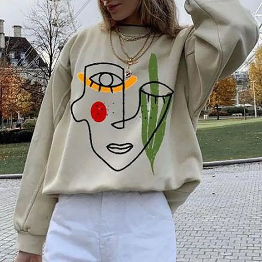 Casual Long-Sleeved Pullover Sweater